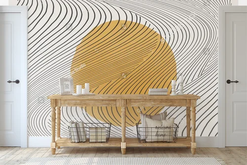 Świetlisty minimalistyczny pejzaż w pastelowych odcieniach