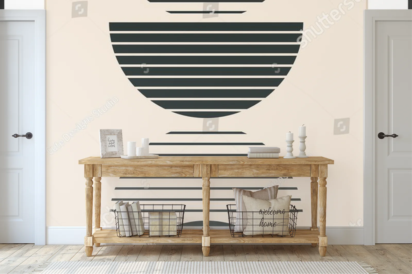Minimalistyczna geometria w odcieniach beżu