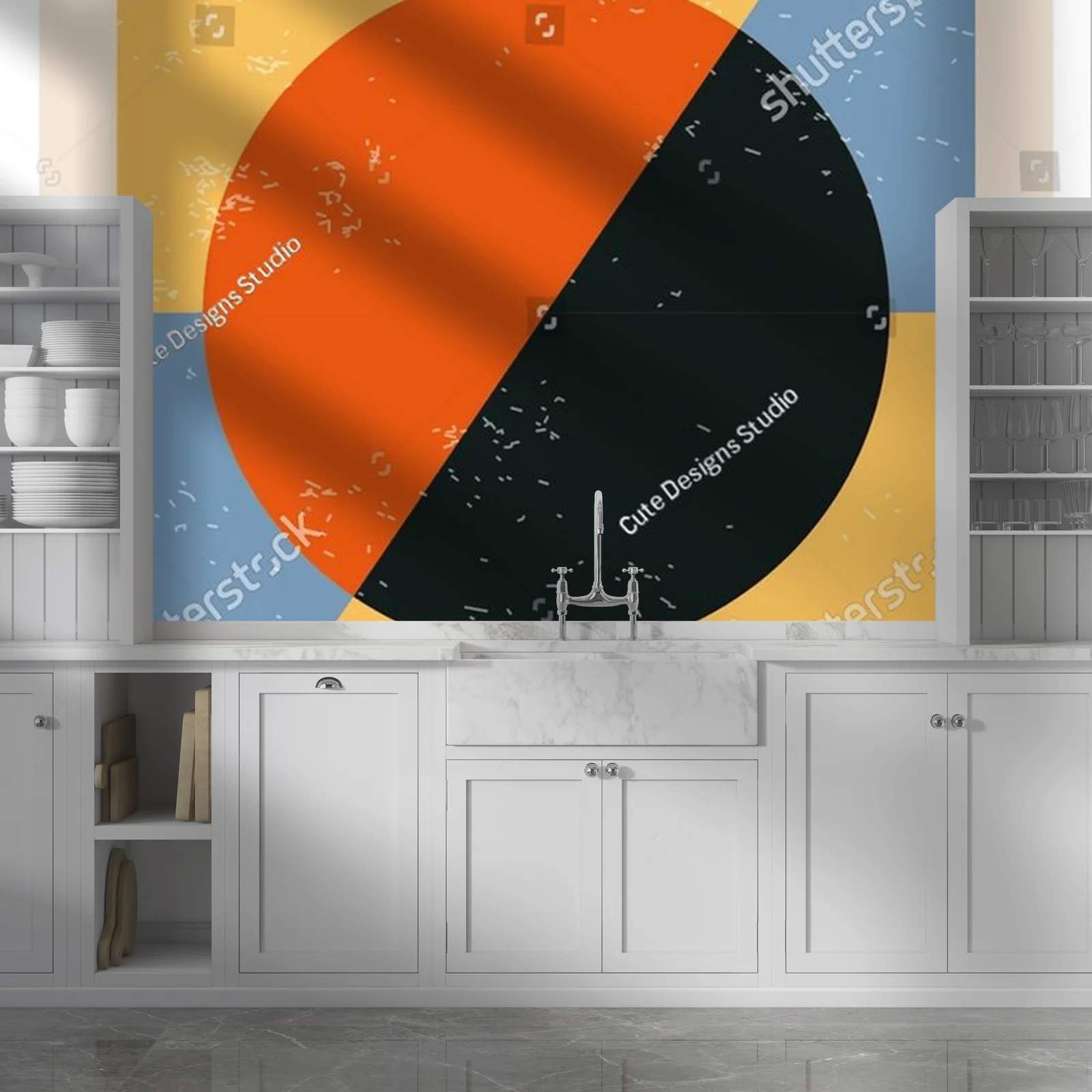 Geometryczne inspiracje w miodowych tonacjach
