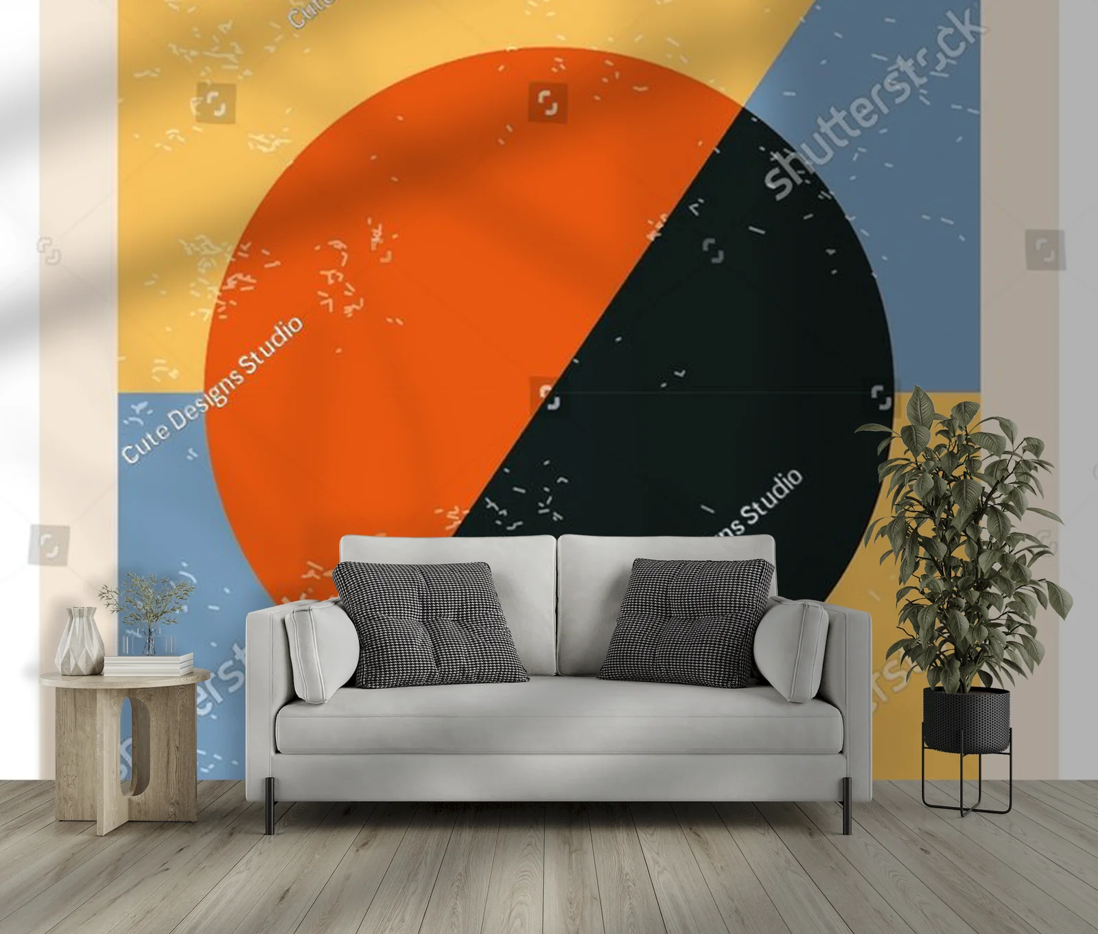Geometryczne inspiracje w miodowych tonacjach