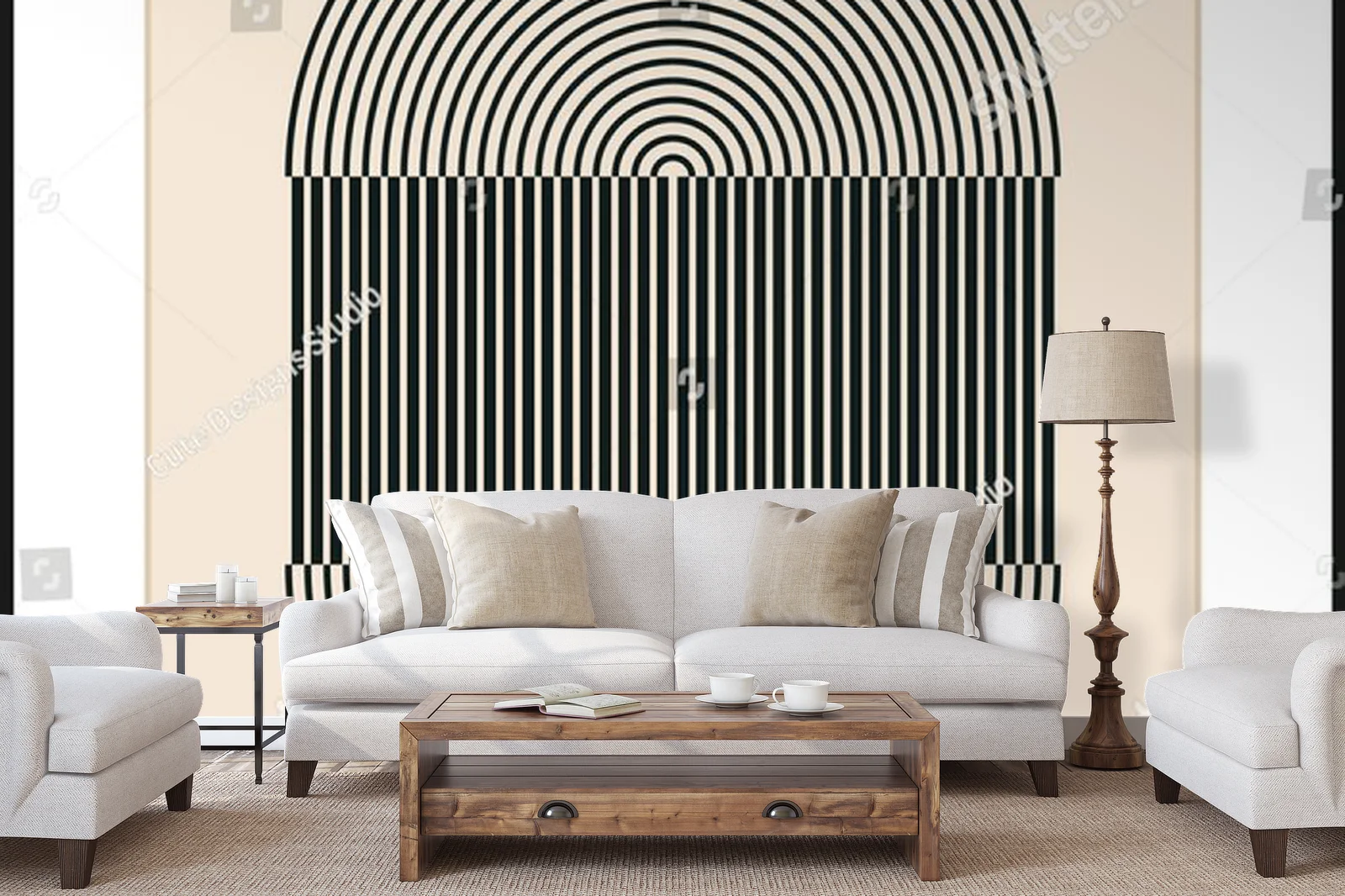 Geometryczna elegancja w odcieniach beżu