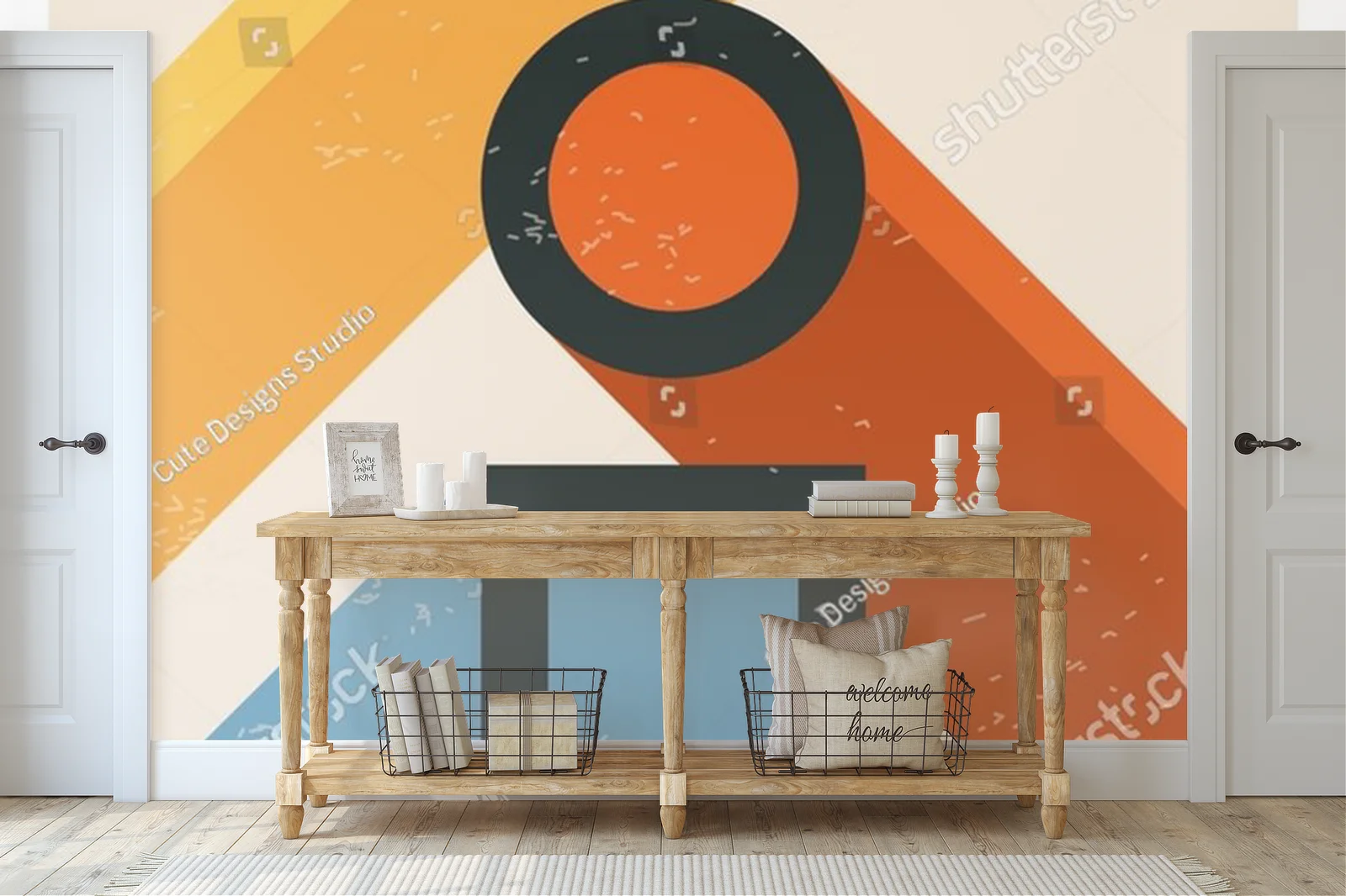Wielowymiarowa geometria w pastelowych odcieniach