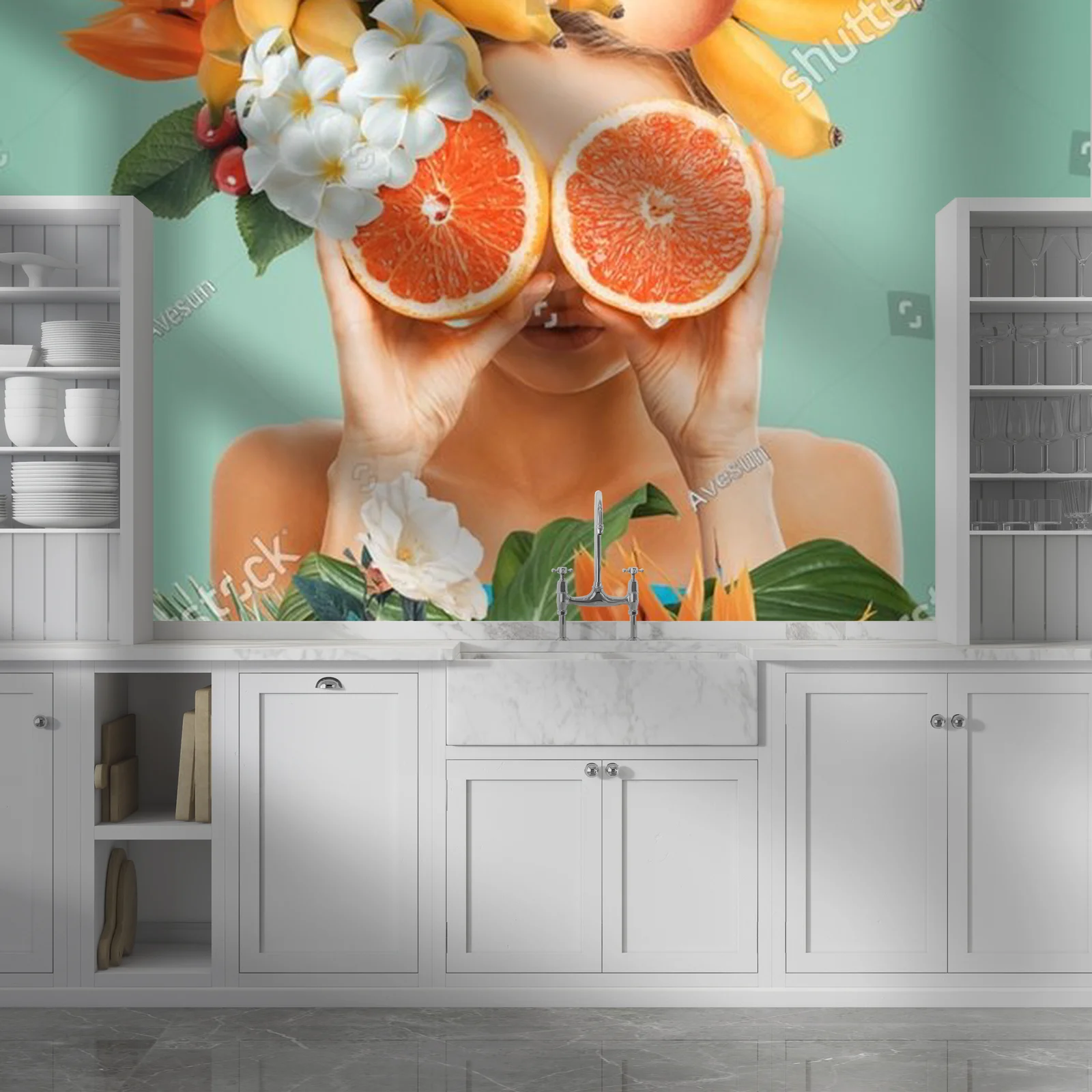 Surrealistyczny portret w egzotycznych barwach