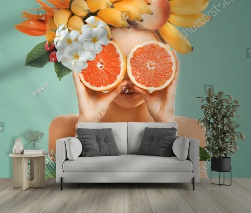 Surrealistyczny portret w egzotycznych barwach