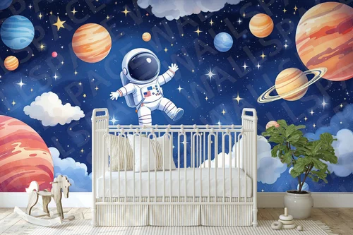 Magiczna podróż w kosmos z wesołym kosmonautą