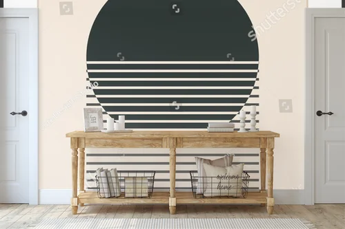 Geometryczne kształty w pastelowym stylu lat 20-tych
