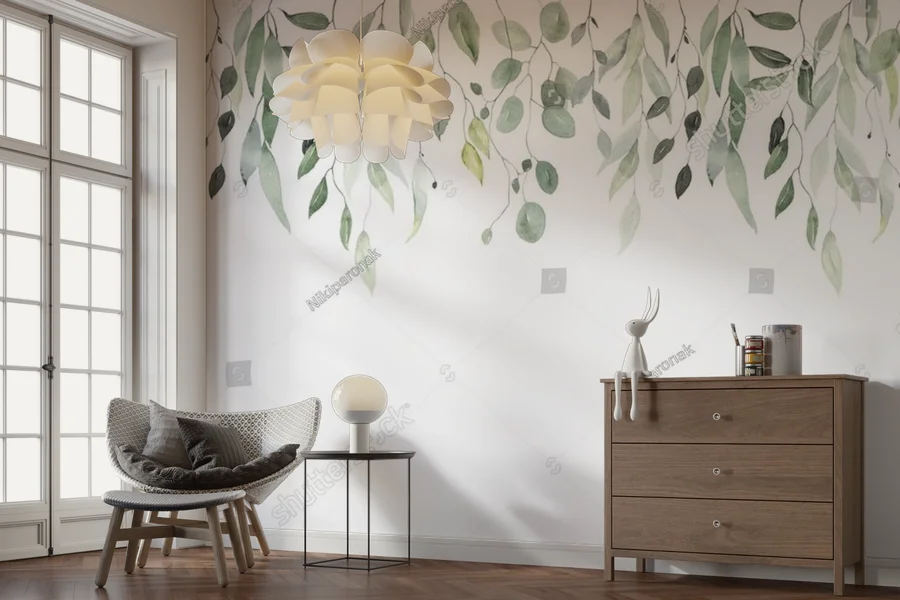 Delikatne akwarelowe ramki w zieleni