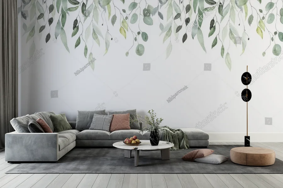 Delikatne akwarelowe ramki w zieleni