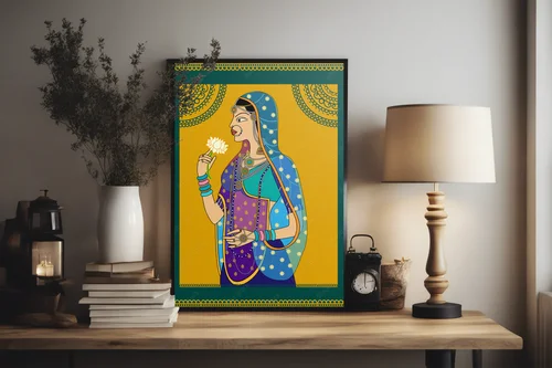 Portret Indyjskiej Królowej w stylu sennego ciemnego lasu