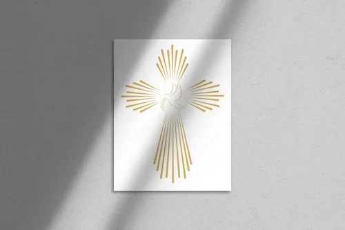 Podnosząca na duchu symbolika z gołębiem