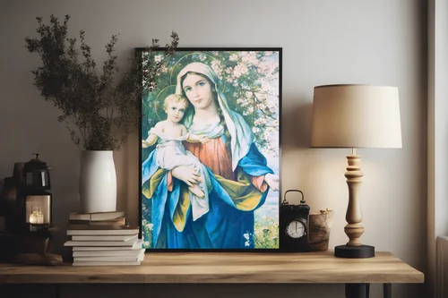 Madonna z Dzieciątkiem w kwiatach – subtelna harmonia