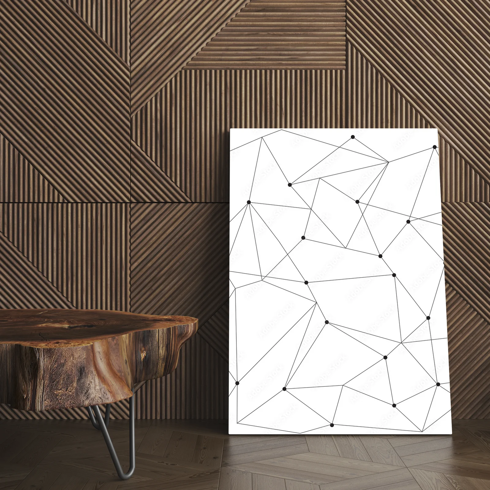Skandynawski geometryczny styl w harmonijnych odcieniach