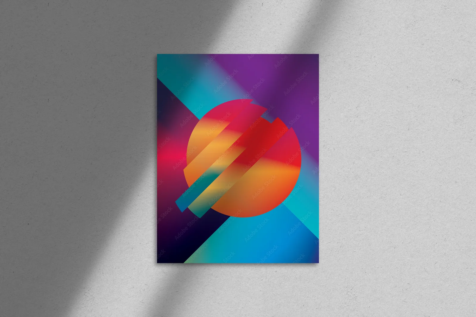 Futurystyczne geometryczne kształty w nasyconych kolorach