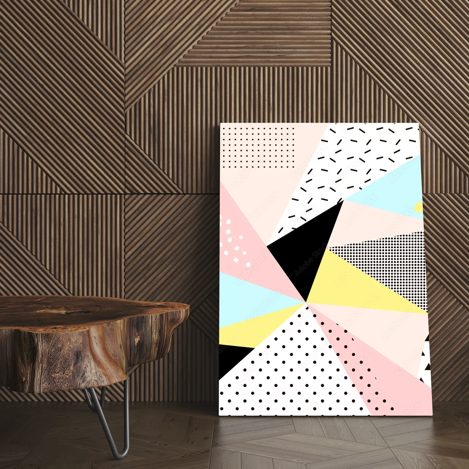 Funky geometria w pastelowych odcieniach