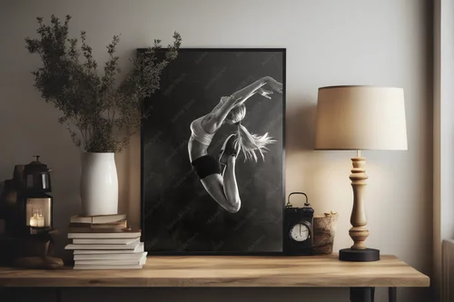 Energiczna sylwetka w dynamice ruchu