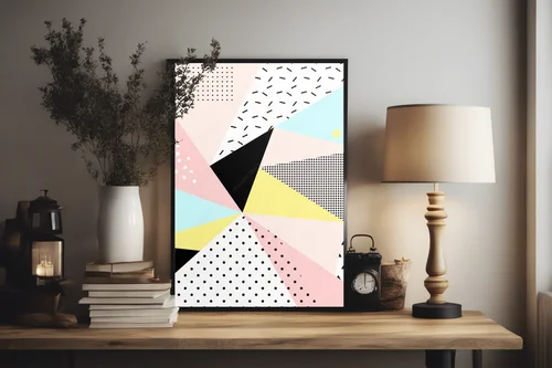 Funky geometria w pastelowych odcieniach