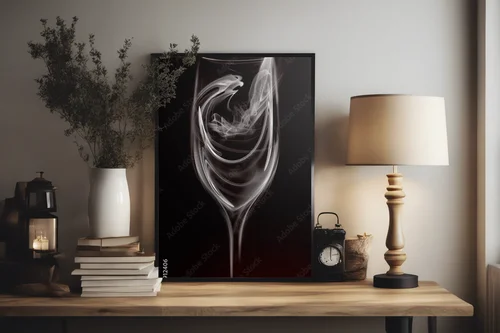 Artystyczna ilustracja koktajlu w dymnej atmosferze