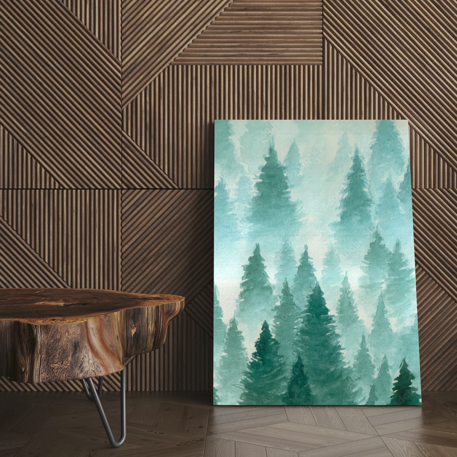 Misty Forest in Delicate Muted Tones