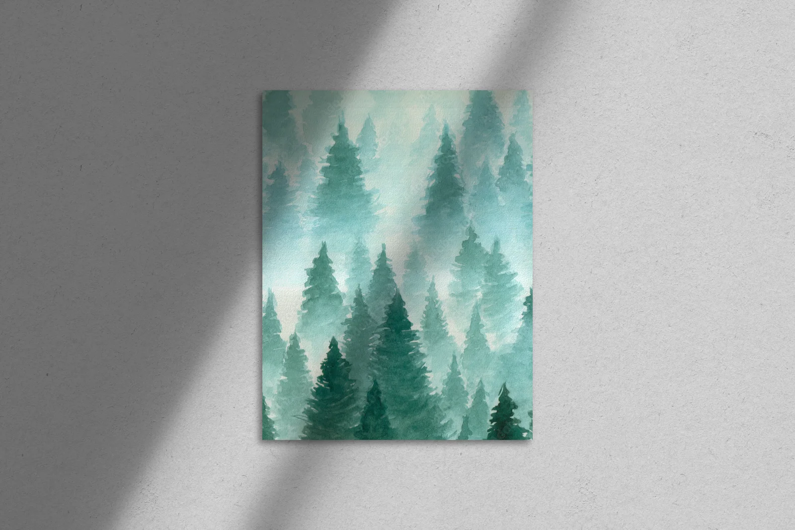 Misty Forest in Delicate Muted Tones