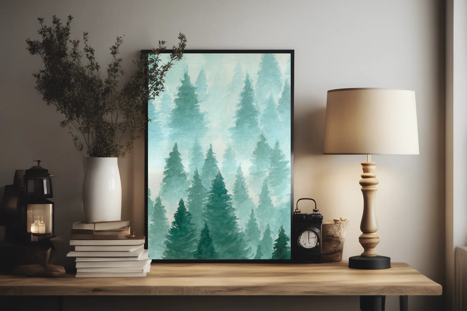 Misty Forest in Delicate Muted Tones
