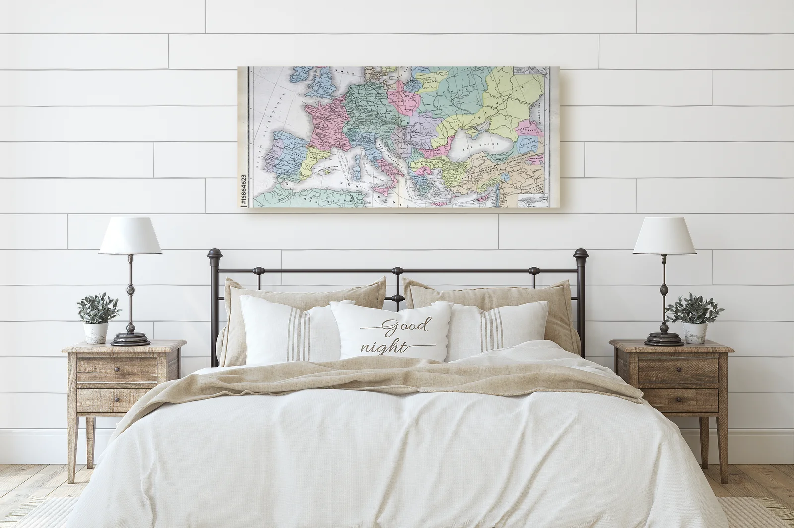 Elegancka mapa Europy w odcieniach vintage