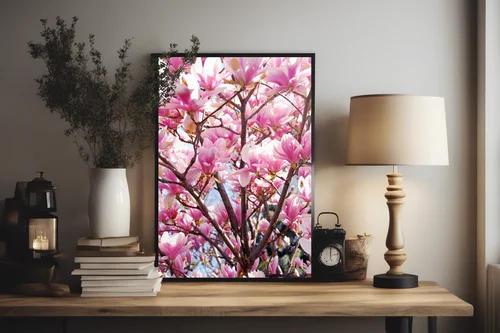Kwiat magnolii w delikatnych, białych odcieniach
