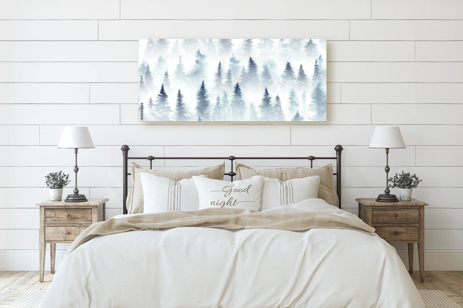 Misty Spruce Forest in Gentle Hues