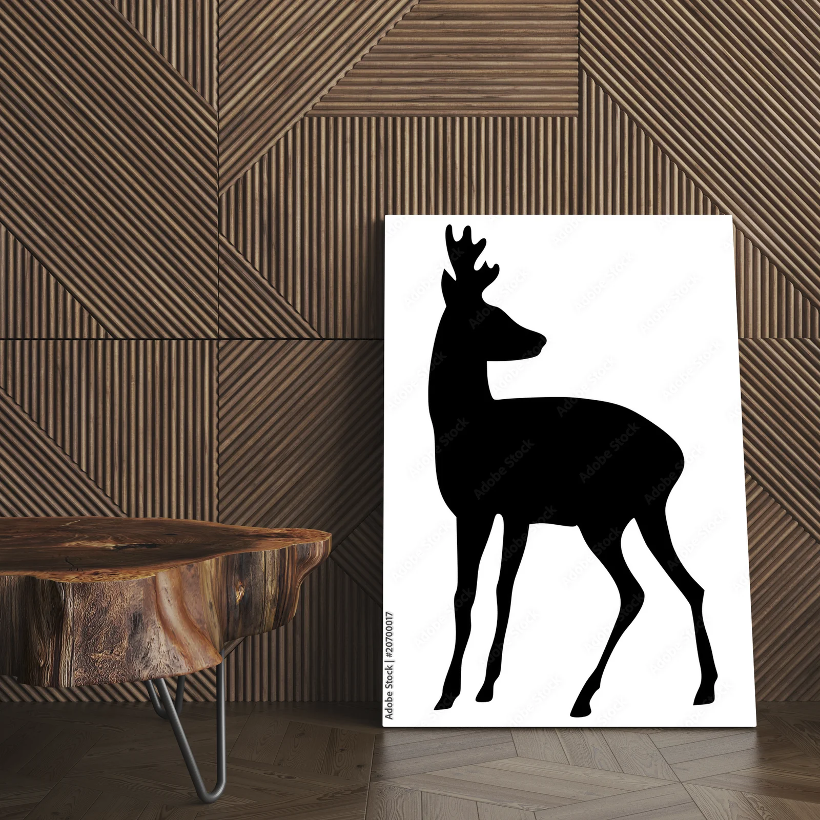 Elegancka sylweta sarny w minimalistycznej odsłonie