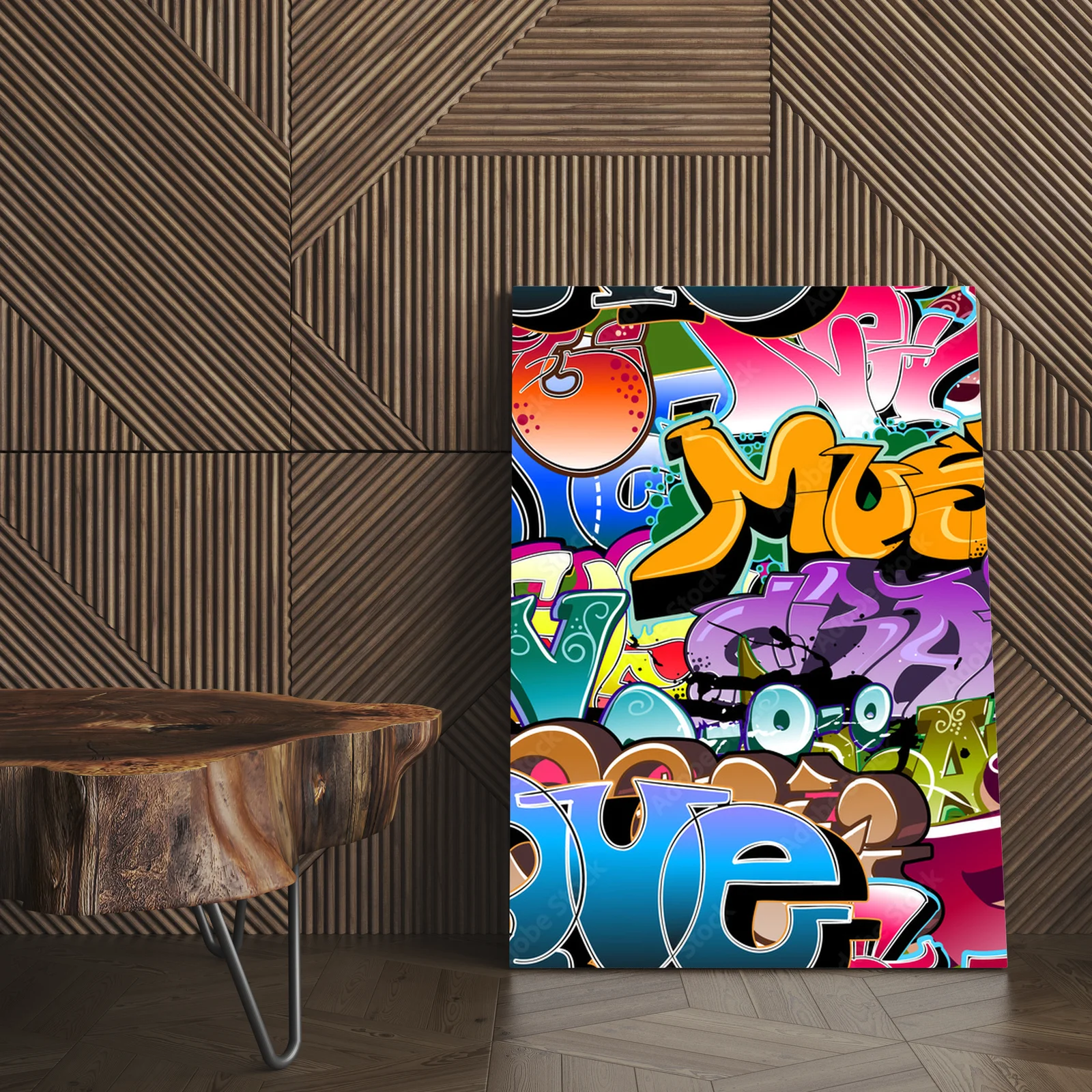 Nowoczesny graffiti w hip-hopowym stylu