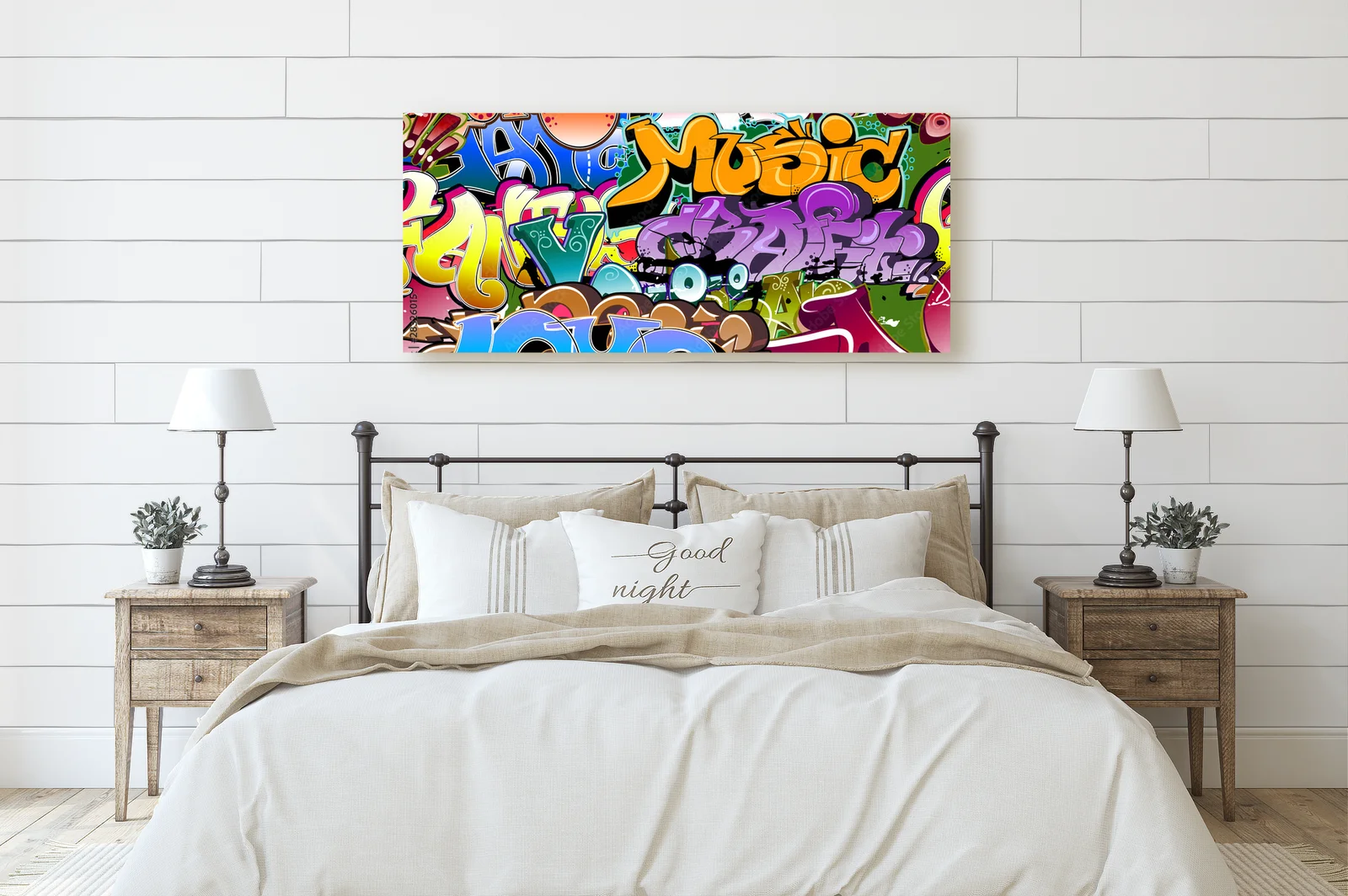 Nowoczesny graffiti w hip-hopowym stylu