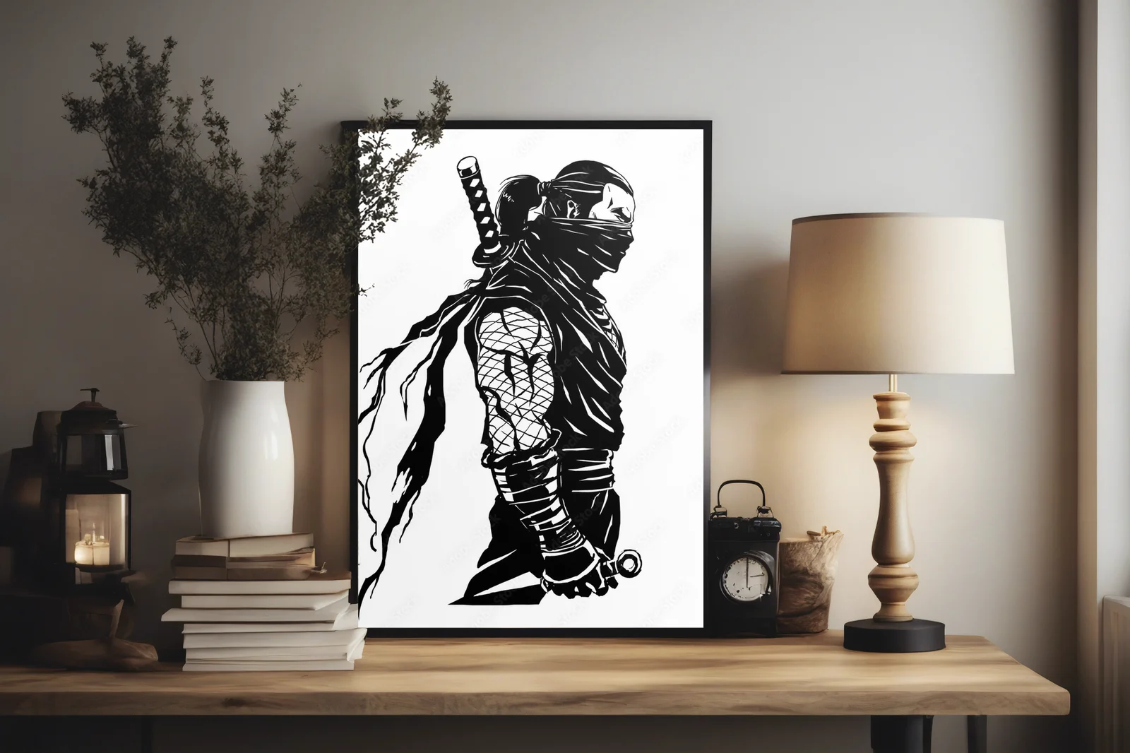 Mroczne sylwetki shinobi w bezkresnej przestrzeni