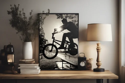 Energiczne akrobacje w monochromatycznym stylu