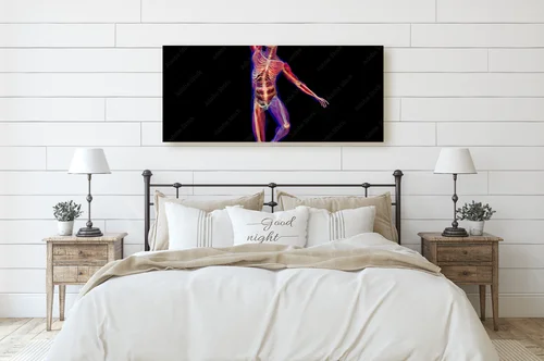 Anatomiczna grafika w głębokiej czerni