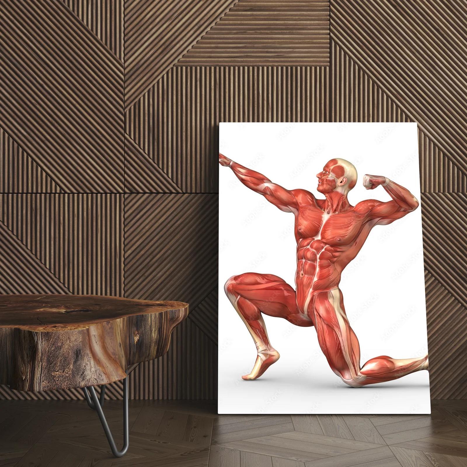 Anatomia sylwetki męskiej w białych tonacjach