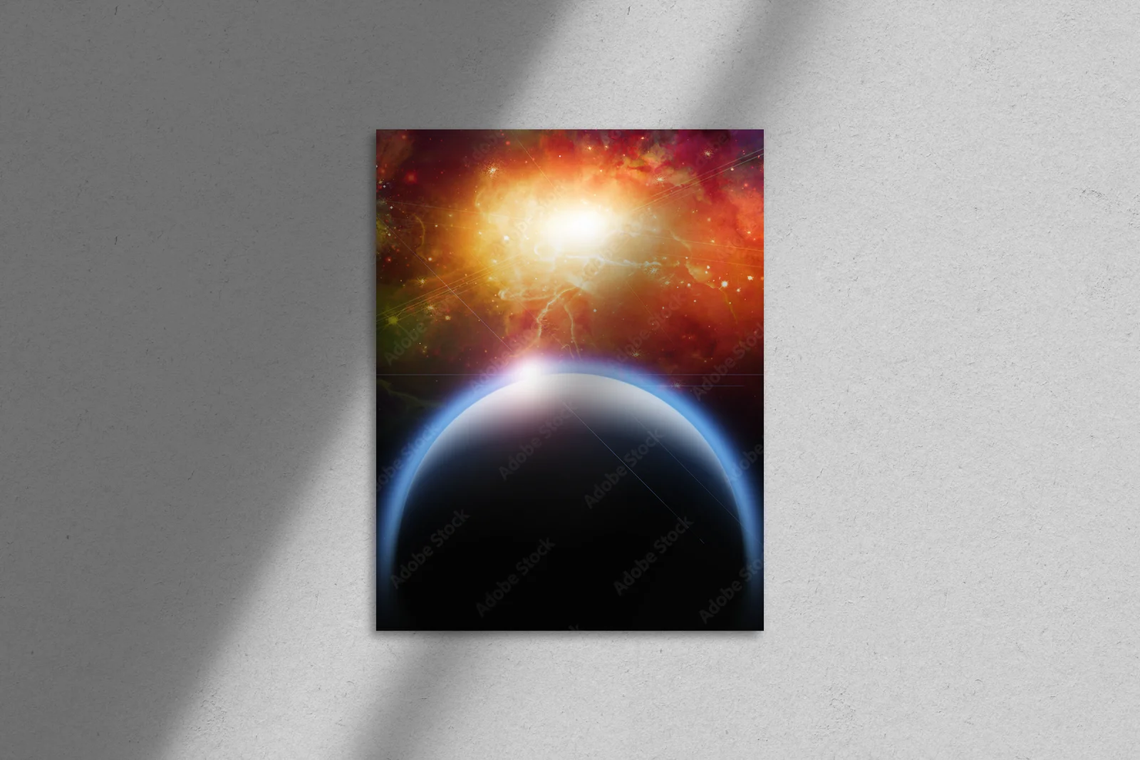 Kosmiczna sceneria z tajemniczymi planetami