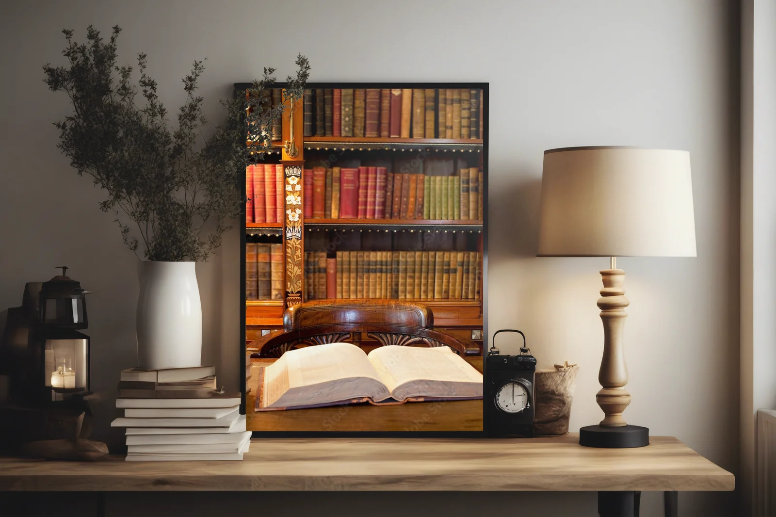 Elegancka biblioteka w klasycznym stylu