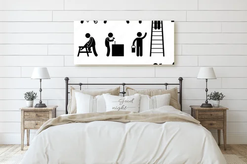 Wyraziste symbole ciężkiej pracy w monochromatycznych barwach