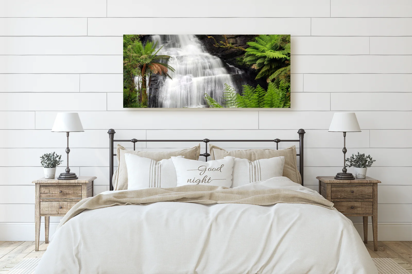 Misty Waterfall in Lush Rainforest