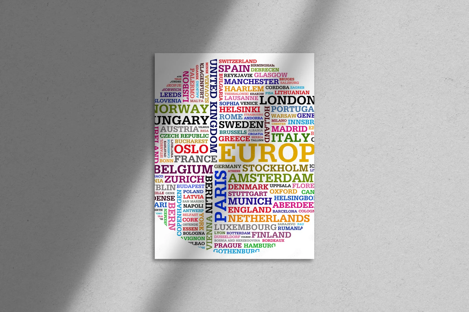 Wizjonerska mapa Europejskich miejscowości