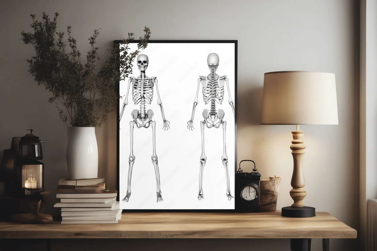 Harmonia bieli i detali w rysunku anatomicznym