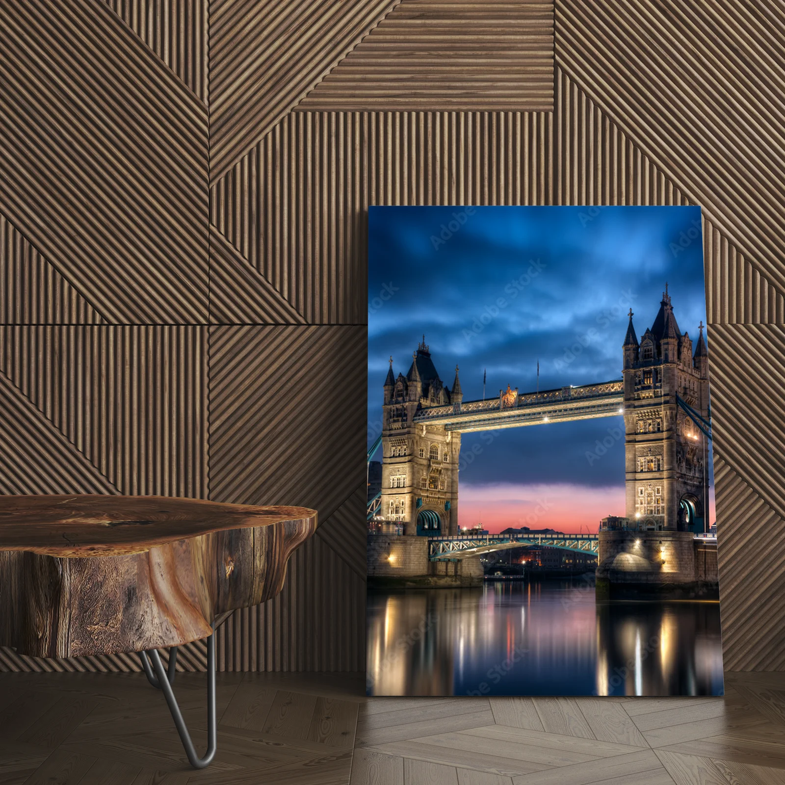 Magiczny Tower Bridge o zachodzie słońca