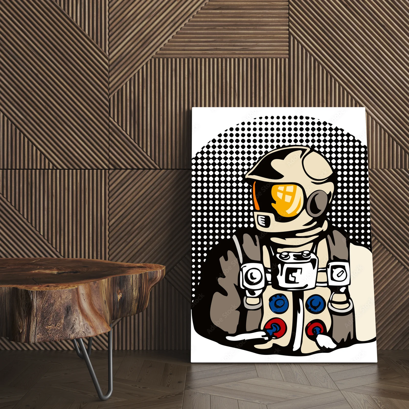 Fantazyjny astronauta w delikatnych odcieniach