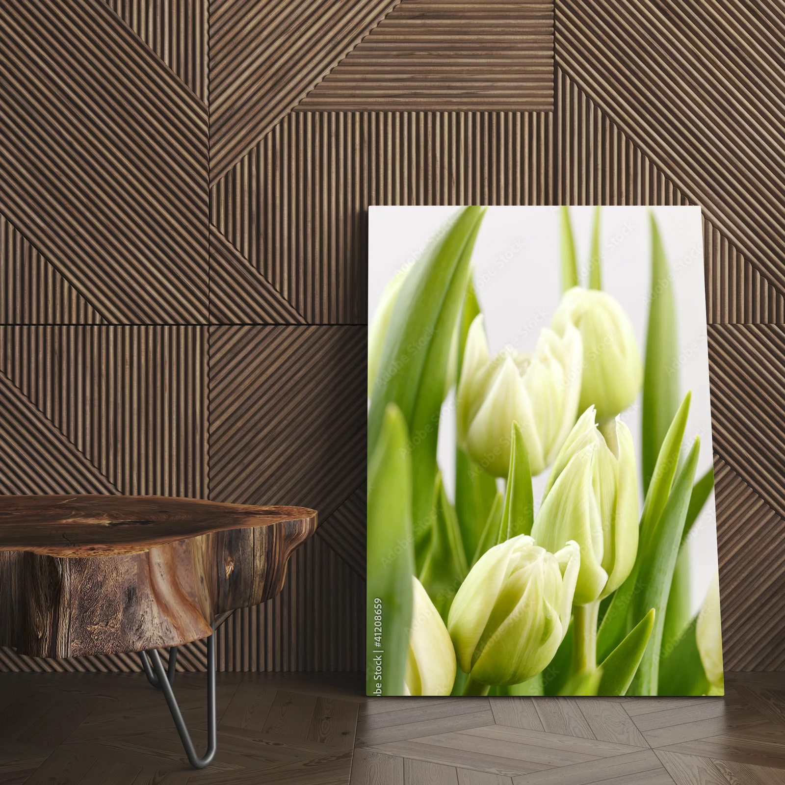 Zielone tulipany w harmonijnych odcieniach