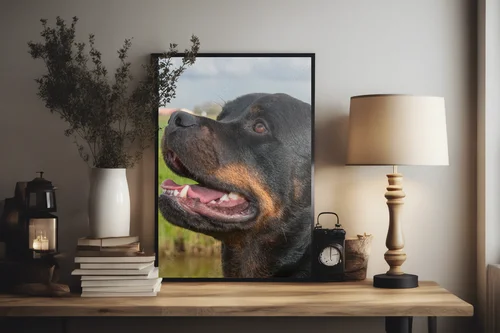 Energetyczny portret rottweilera w naturalnych tonach