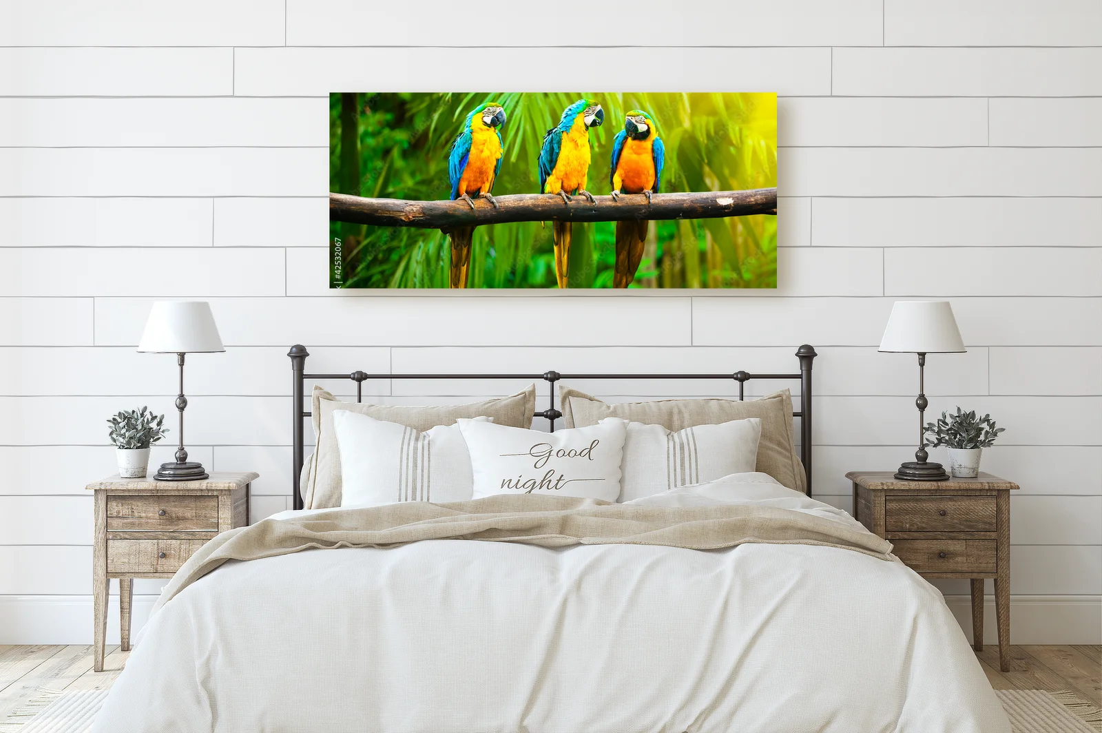 Radosne macaw w słonecznych barwach