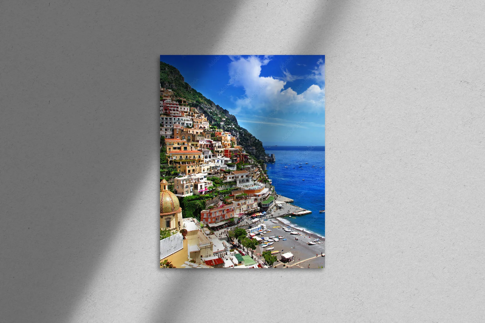 Romantyczne widoki Positano na Amalfi