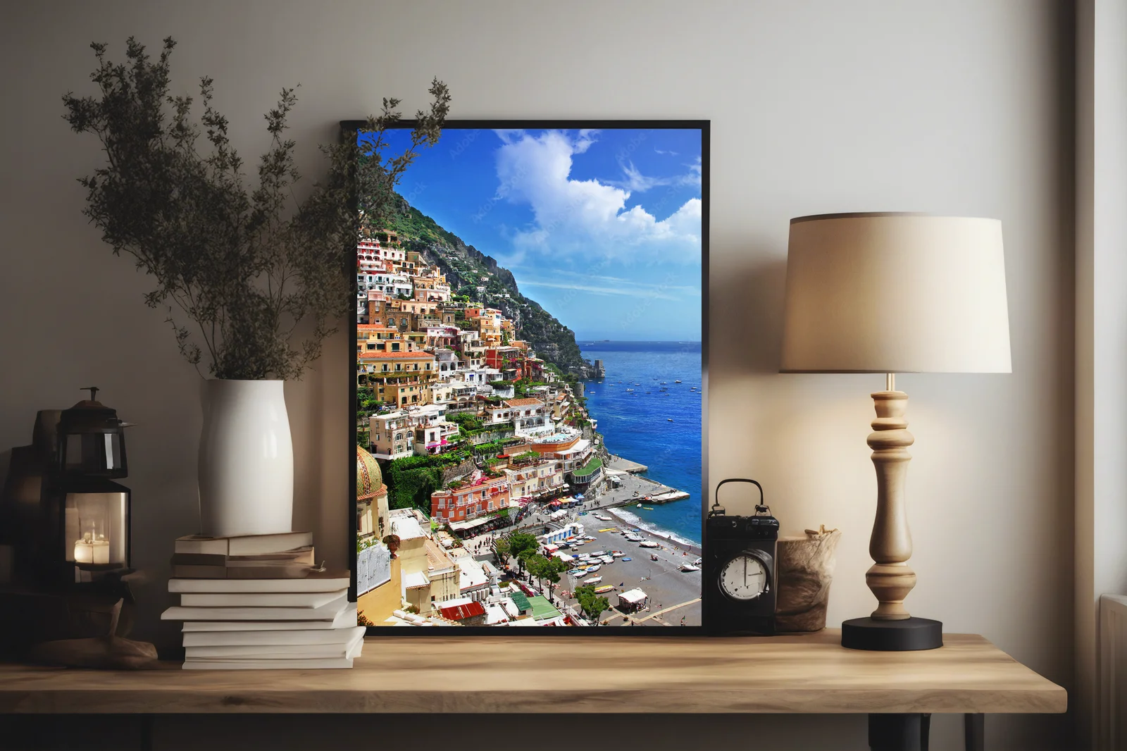 Romantyczne widoki Positano na Amalfi