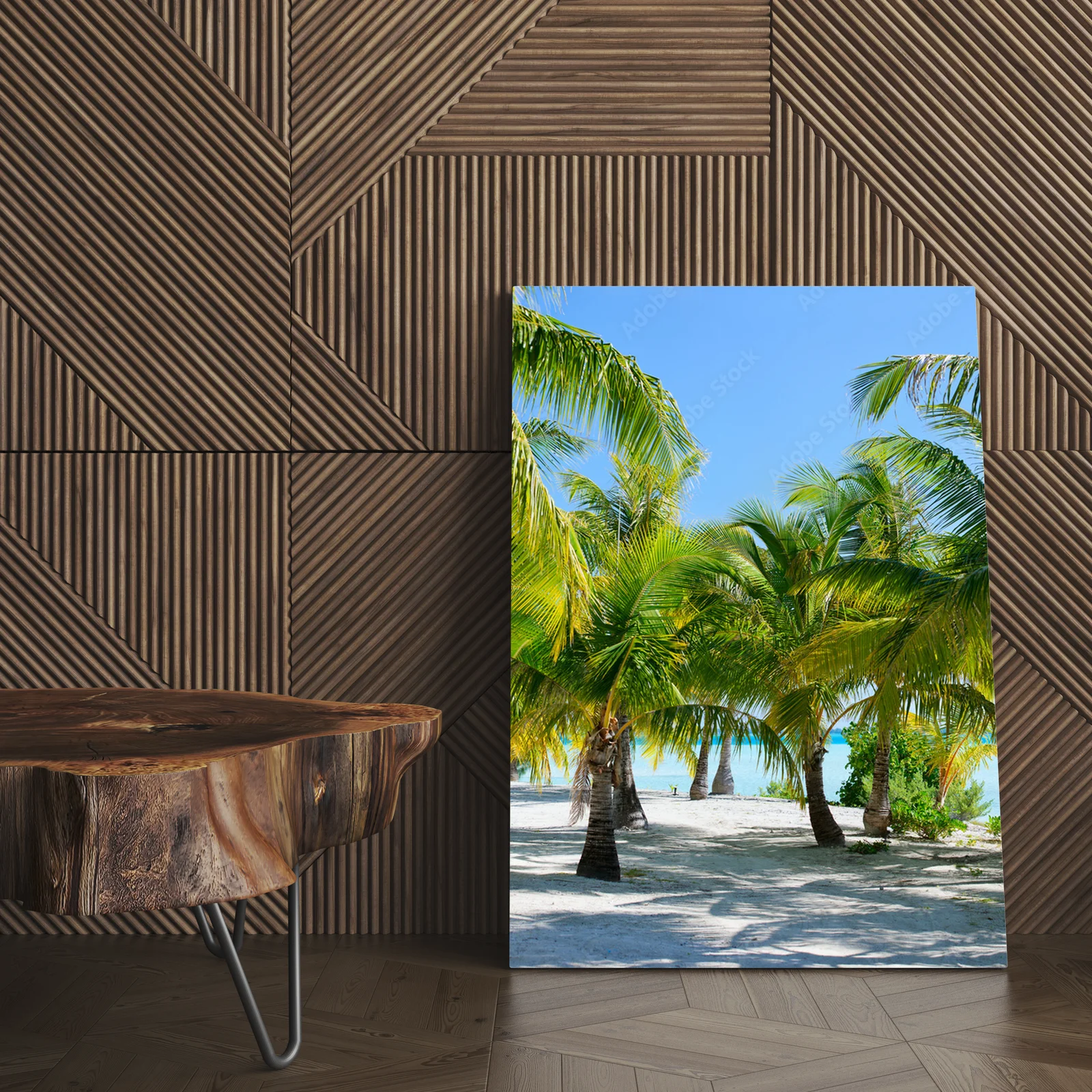 Tropikalna harmonijność palm na plaży