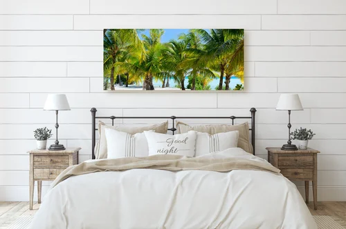 Tropikalna harmonijność palm na plaży