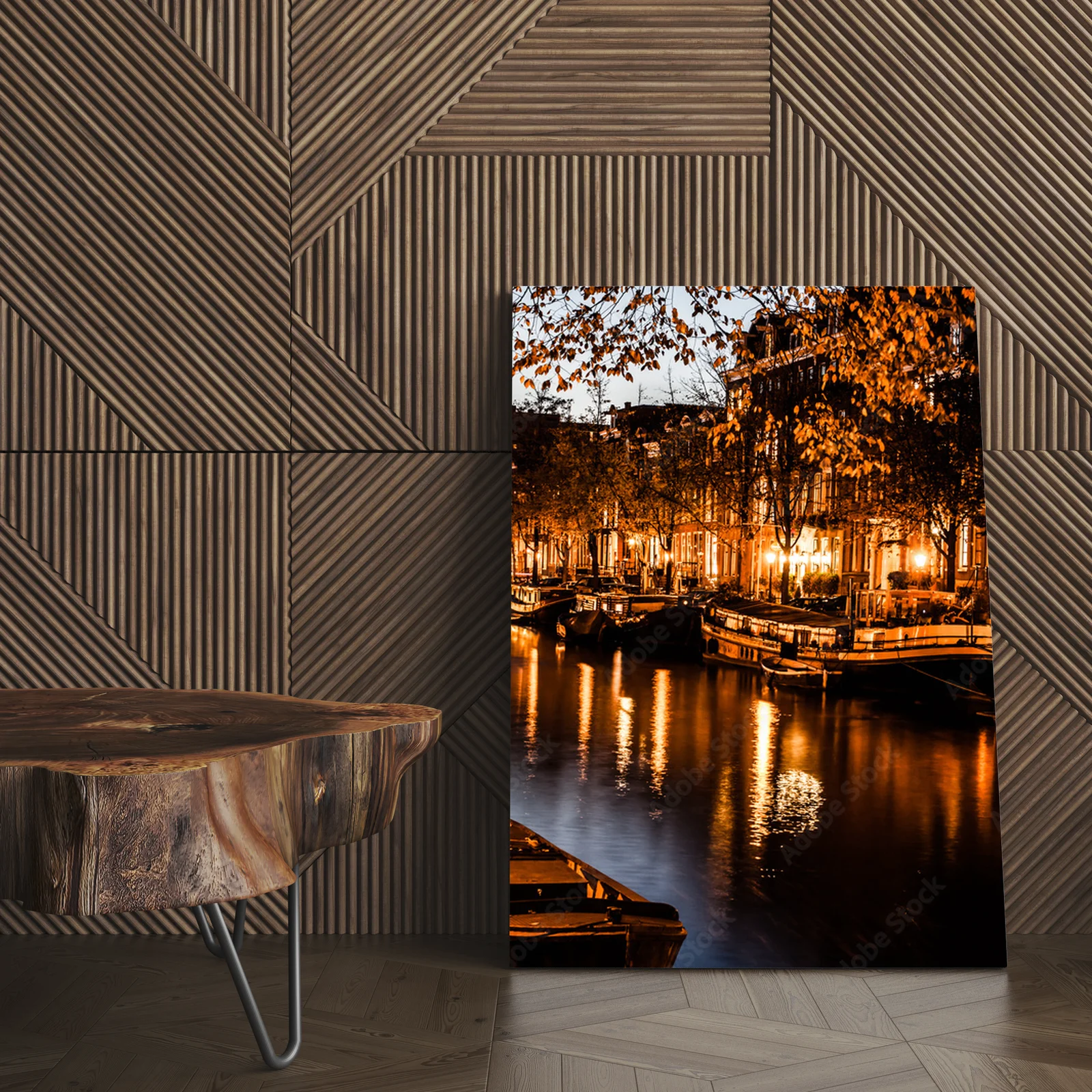 Nocny Amsterdam w tajemniczych odcieniach